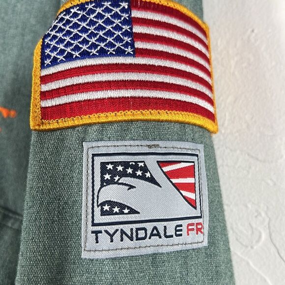 🔥🔥 TYNDALE FR Thick Heavy LS Button Down Shirt - Green - XL Reg - PERFECT - Picture 6 of 11